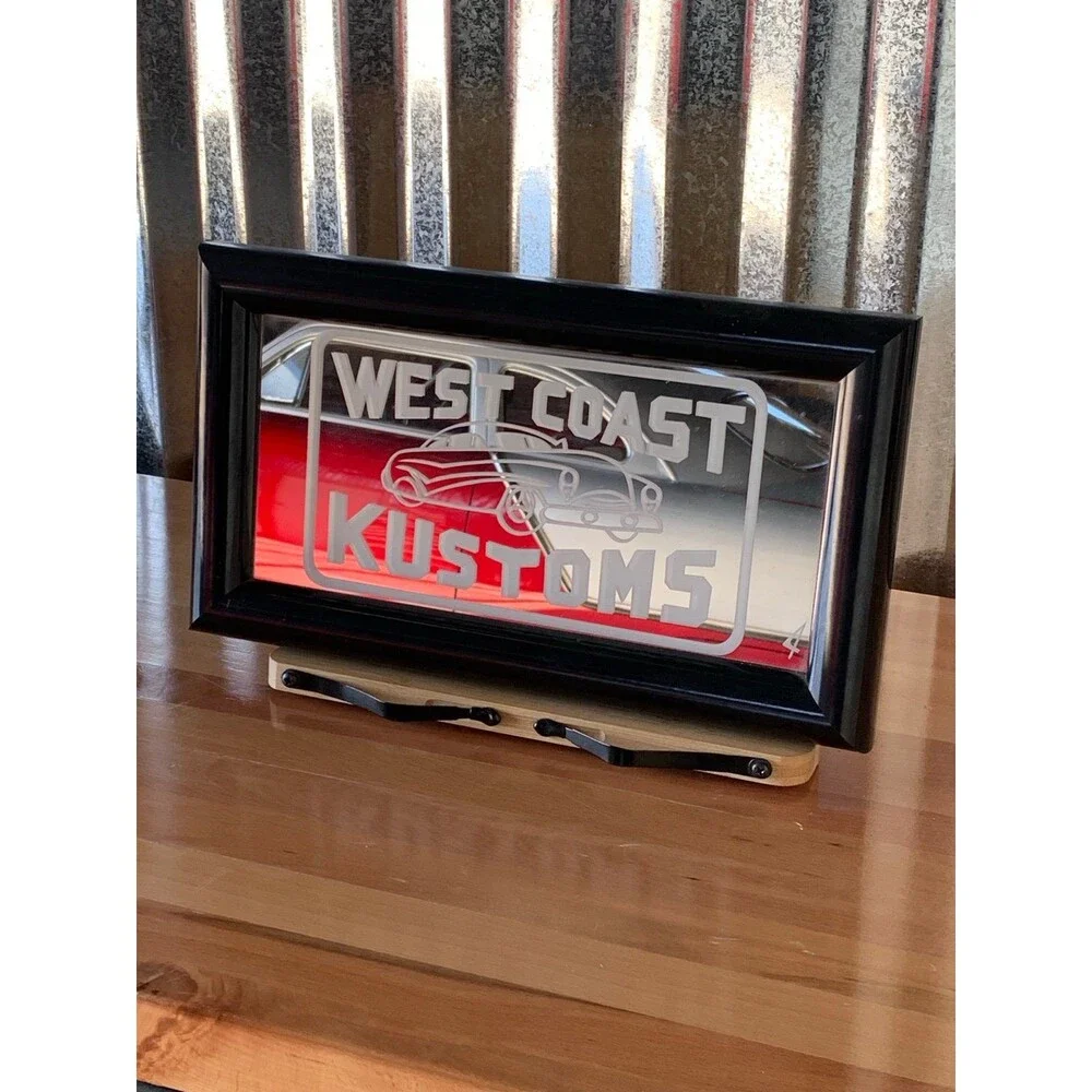West Coast Kustoms Etched Mirror – 5/88 gce